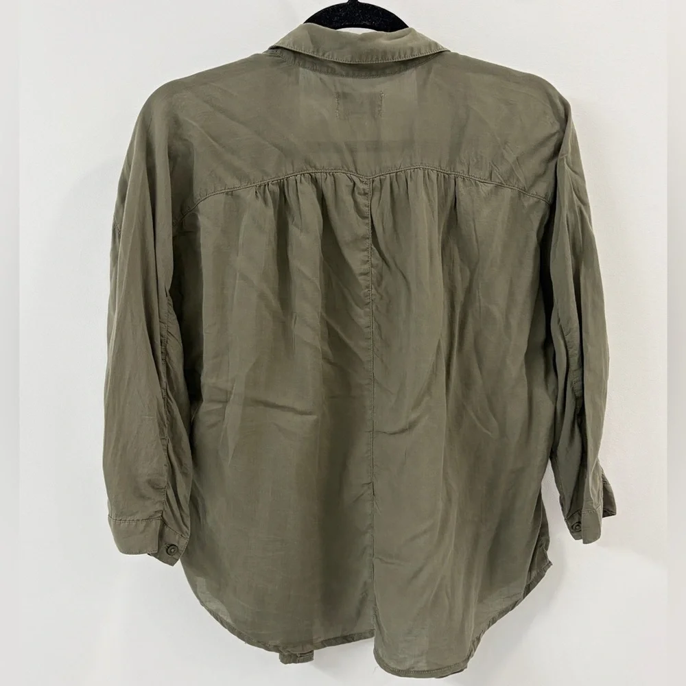 💚 American Eagle Green Button Down Shirt - Small - Picture 6 of 9